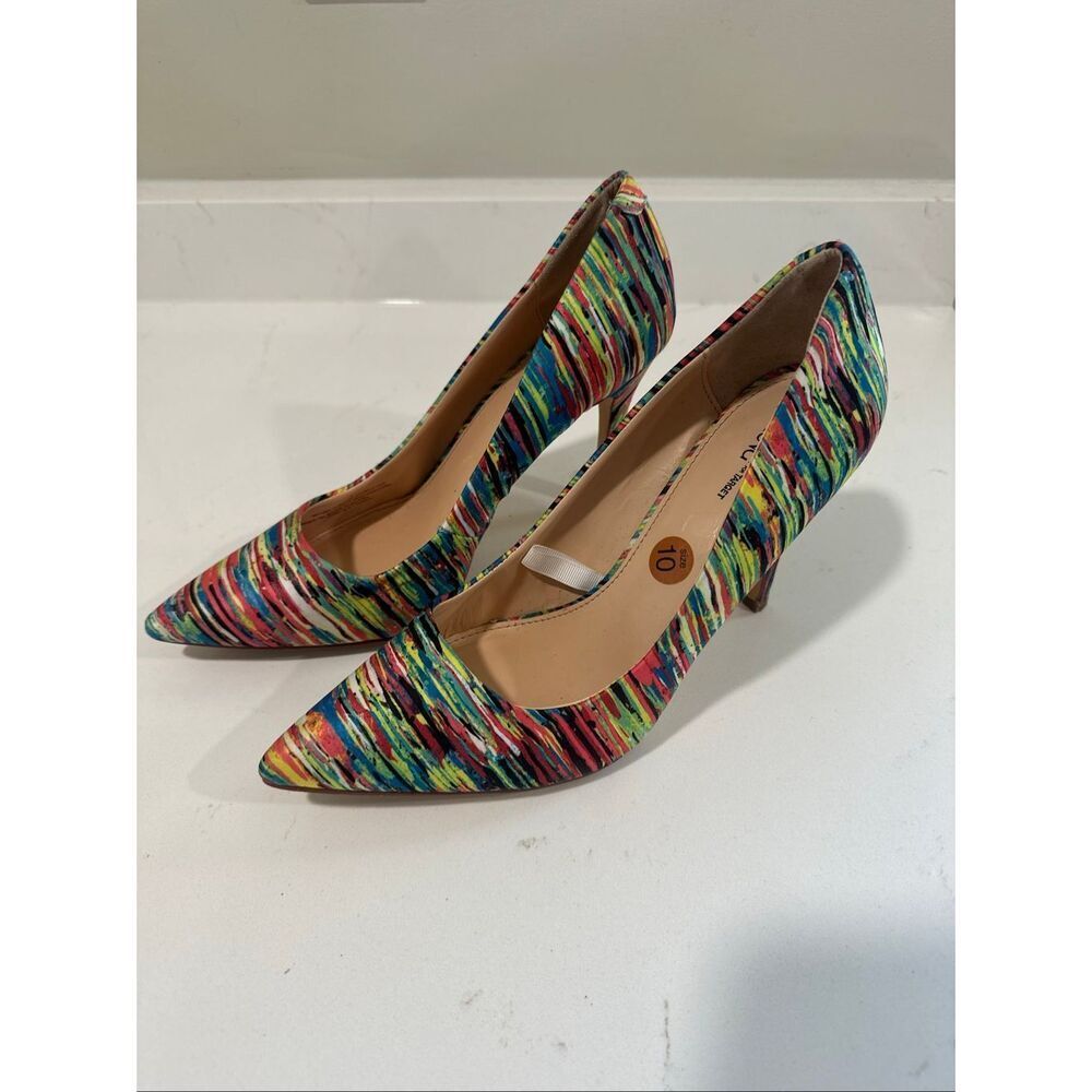 Prabal Gurung for Target Multicolor Striped Stiletto Pumps Size 10